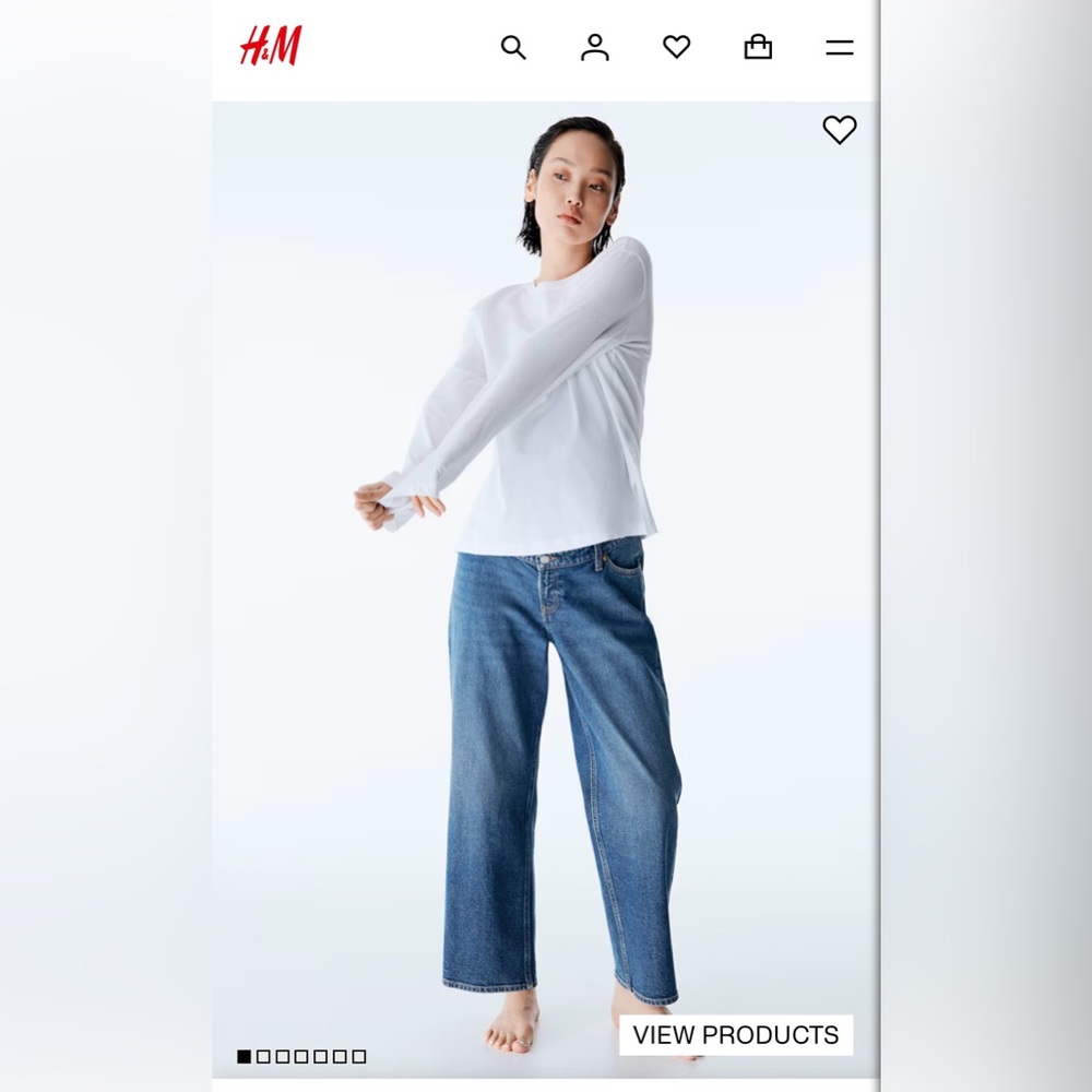H&M Blue Ankle & Cropped Jeans